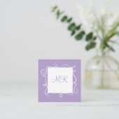 Trendy Dames Monogram Thema Visitekaartjes (Staand voorkant)