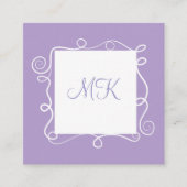 Trendy Dames Monogram Thema Visitekaartjes (Voorkant)