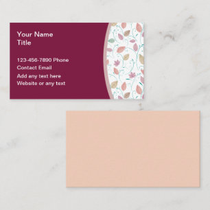 Trendy Dames Persoonlijke Contactkaarten Ontwerp Visitekaartje
