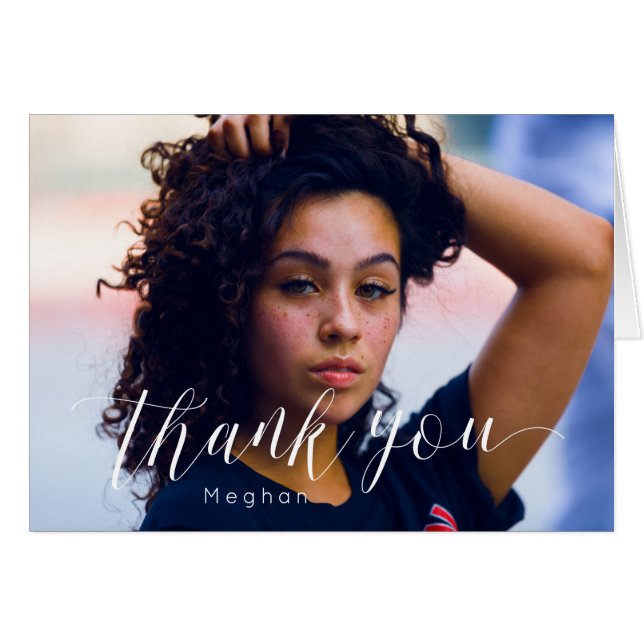 Trendy Dank u - de Aangepaste Foto van het Manuscr (Voorkant Horizontaal)