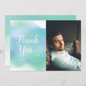 Trendy dank u het blauw van de Kaart van de Foto (Voorkant / Achterkant)