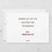 Trendy dankbaar gezegend herfstlandschap feestdagenkaart (Achterkant)