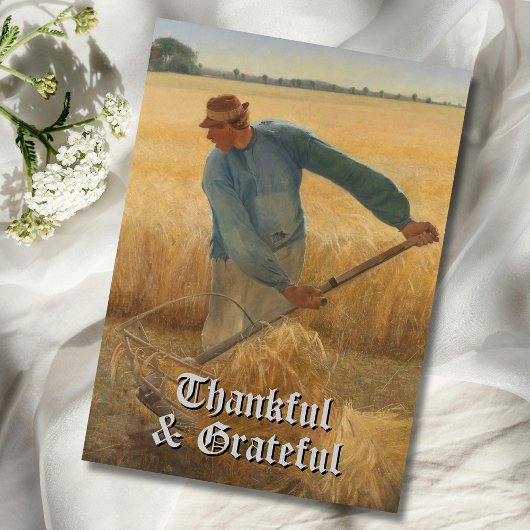 trendy dankbare en dankbare oogst feestdagenkaart