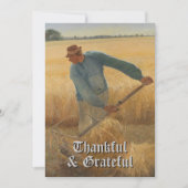 trendy dankbare en dankbare oogst feestdagenkaart (Voorkant)
