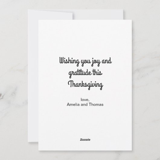  trendy dankbare en dankbare oogst feestdagenkaart (Achterkant)