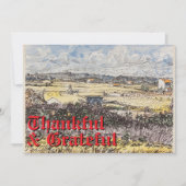 Trendy, dankbare en dankbare oogst in de Provence Feestdagenkaart (Voorkant)