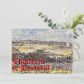 Trendy, dankbare en dankbare oogst in de Provence Feestdagenkaart (Staand voorkant)