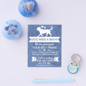 Trendy Dark Blue Dog Grooming Flyer  (Enkel)