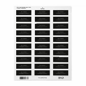 Trendy Dark Gray Plain Simple Minimalist Stylish Etiket (Full Sheet)