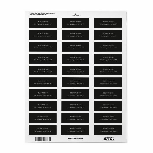 Trendy Dark Gray Plain Simple Minimalist Stylish Etiket (Full Sheet)