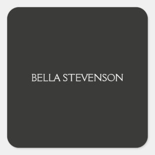 Trendy Dark Gray Plain Simple Minimalist Stylish Vierkante Sticker