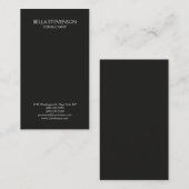 Trendy Dark Gray Plain Simple Minimalist Stylish Visitekaartje (Voorkant / Achterkant)
