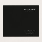 Trendy Dark Gray Plain Simple Minimalist Stylish Visitekaartje (Buitenkant ongevouwen)