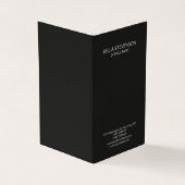 Trendy Dark Gray Plain Simple Minimalist Stylish Visitekaartje (Buitenkant)