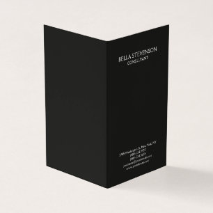 Trendy Dark Gray Plain Simple Minimalist Stylish Visitekaartje