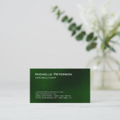 Trendy Dark Green Futuristic Modern Visitekaartje (Staand voorkant)