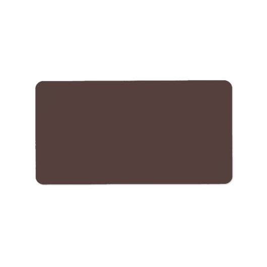 Trendy Dark Mocha Brown - Adresetiketten Etiket (Voorkant)