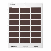 Trendy Dark Mocha Brown - Adresetiketten Etiket (Full Sheet)