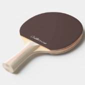 Trendy Dark Mocha Brown Custom Ping Pong Paddle Tafeltennisbatje (Voorkant Gekanteld)