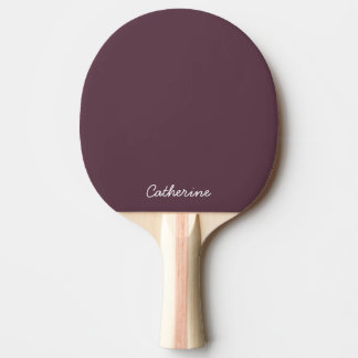 Trendy Dark Plum Brown Custom Ping Pong Paddle Tafeltennisbatje