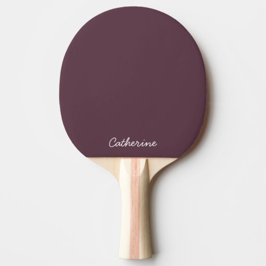 Trendy Dark Plum Brown  Custom Ping Pong Paddle Tafeltennisbatje (Voorkant)