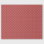 Trendy Dark Red and White polka stips Cadeaupapier (Vlak)