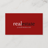Trendy Dark Red Real Estate Agent Visitekaartje (Voorkant)