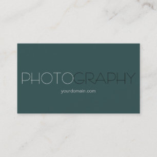 Trendy Dark Slate Grey Photographer Visitekaartje