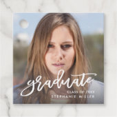 Trendy de Foto van het Manuscript van de Borstel A Bedankjes Labels (Voorkant)