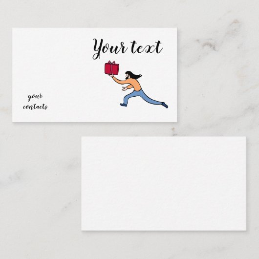 Trendy decorative visitekaartje (Voorkant / Achterkant)