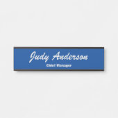 Trendy Deep Blue Professional Plain Modern Elegant Deurbordje (Voorkant)