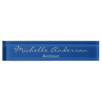 Trendy Deep Blue Script Architect Professional