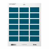 Trendy Deep Cyan - Adresetiketten Etiket (Full Sheet)