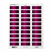 Trendy Deep Fushsia Gradiant Solid Lable Etiket (Full Sheet)