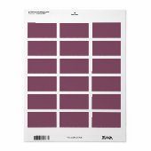 Trendy Deep Plum - Adresetiketten Etiket (Full Sheet)