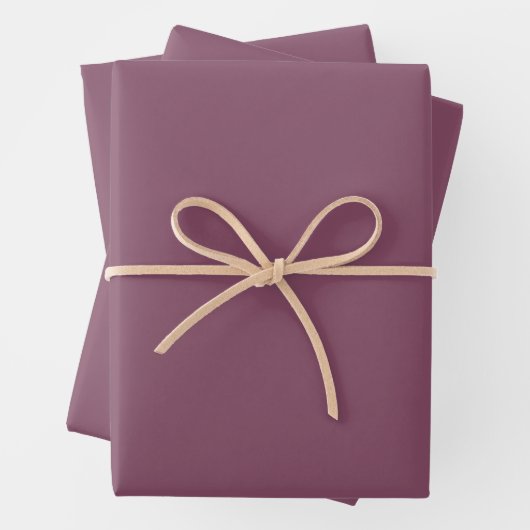 Trendy Deep Plum - Wrapping Paper Sheets Set (In situ)