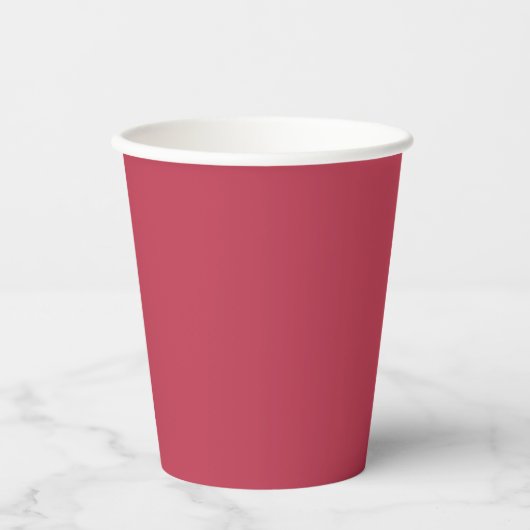 Trendy Deep Raspberry Red - Papieren bekers (Voorkant)