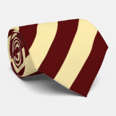 Trendy Deep Red en Bleek Yellow Diagonal Stripes Stropdas (Opgerold)
