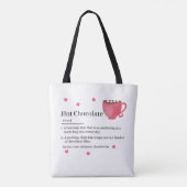 Trendy Definitie van Warme Chocolade Tote Bag (Achterkant)