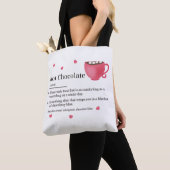 Trendy Definitie van Warme Chocolade Tote Bag (Dichtbij)