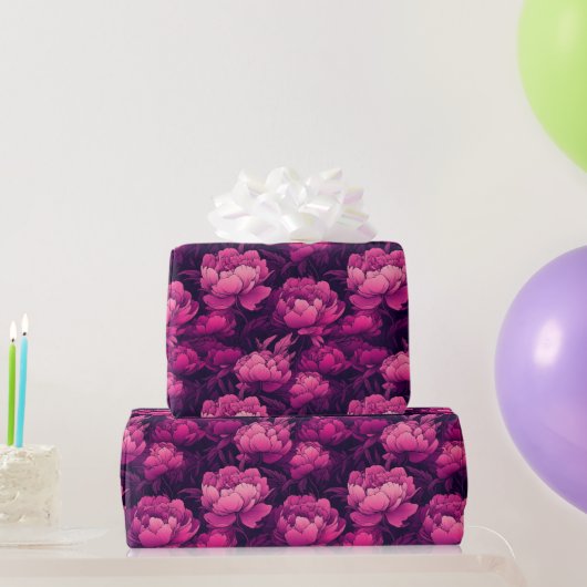 Trendy Delicate Pioenrozen Inpakpapier (Feestgeschenken)