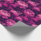 Trendy Delicate Pioenrozen Inpakpapier (Hoek)