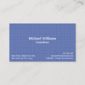 Trendy Denim Blue Checkered Pattern Modern Elegant Visitekaartje (Voorkant)