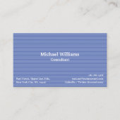 Trendy Denim Blue Lines Pattern Modern Elegant DIY Visitekaartje (Voorkant)