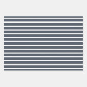 Trendy Denim Blue Photo Collage 21st Birthday Inpakpapier Vel (Voorkant 2)