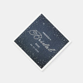 Trendy Denim Diamonds Elegant Vrijgezellenfeest Servet (Hoek)