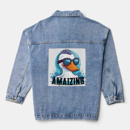 Trendy denim jas denim jacket (Achterkant)