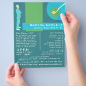 Trendy Dentist Design, Dentistry, Dentist Advert Flyer (Hand)