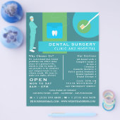 Trendy Dentist Design, Dentistry, Dentist Advert Flyer (Enkel)
