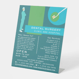Trendy Dentist Design, Dentistry, Dentist Advert Reclamebord Met Voetstuk